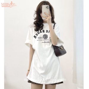 Áo phông nữ in chữ chất thun cotton thoáng mát
